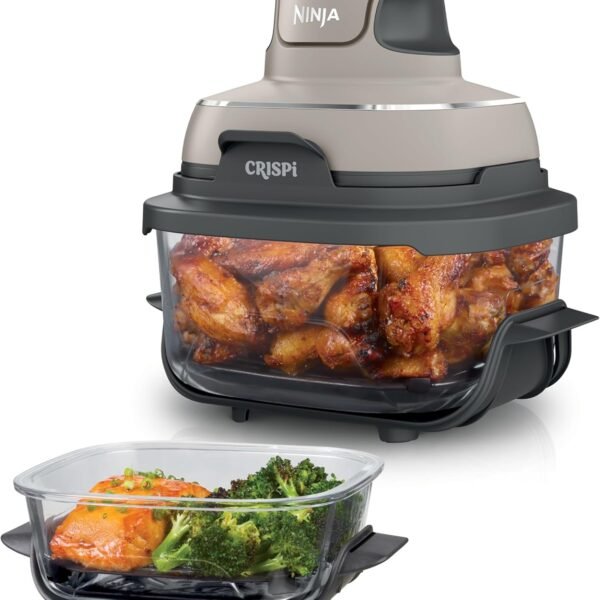 Home ninja crispi 4 in 1 portable glass air fryer