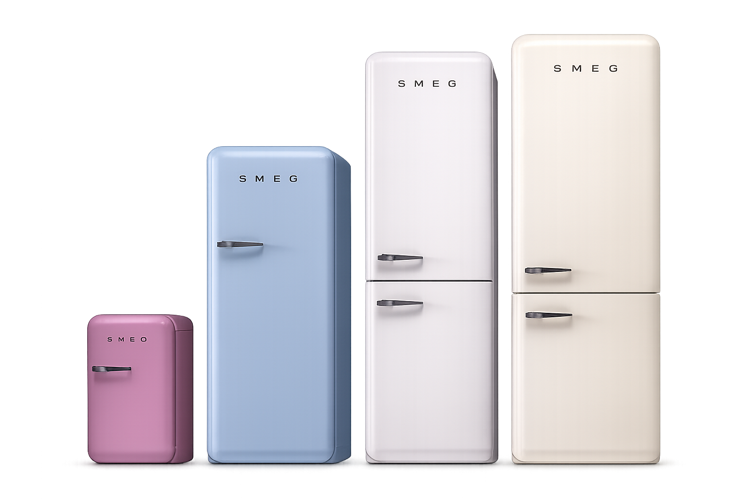 smeg refrigerators in pastel colors