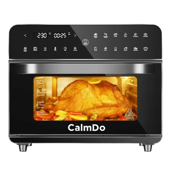 calmdo cd af25eu 1800w 25l extra large air fryer toaster oven