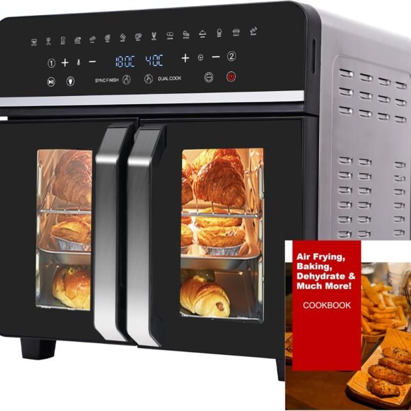 emphsism 23l xxl mini electric fryer oven air fryer with led display